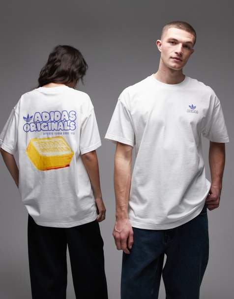 adidas Originals - T-shirt à imprimé graphique - Blanc - view 1