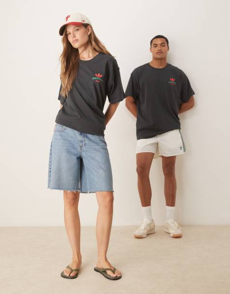 adidas Originals - T-shirt à imprimé piment - Noir - view 1