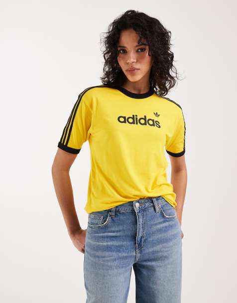 adidas Originals - T-shirt à logo - Jaune et noir - view 1