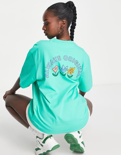 adidas Originals - T-shirt avec imprimé au dos - Vert