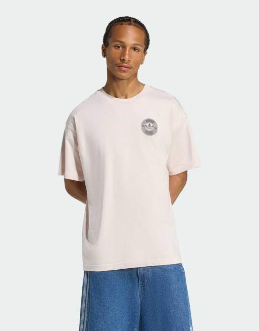 adidas Originals - T-shirt avec imprimé groupe style streetwear - Mauve mastic