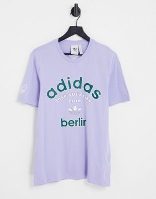 adidas Originals - T-shirt avec logo Berlin - Lilas