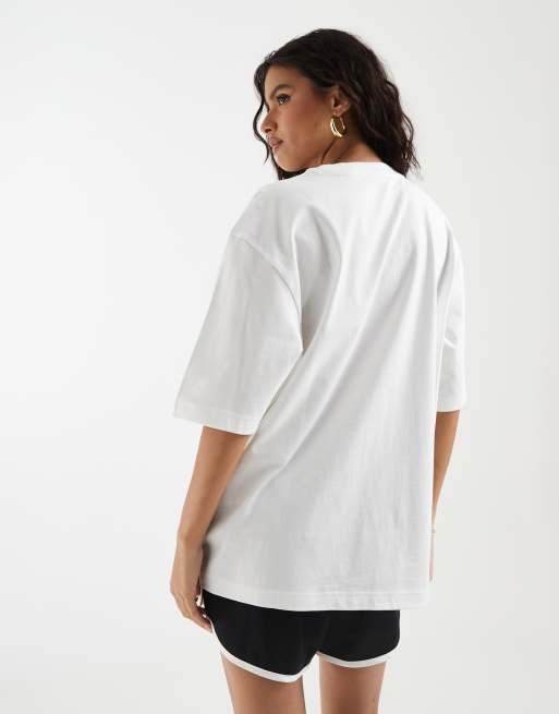 adidas Originals - T-shirt basic oversize bianca, 4 di 4