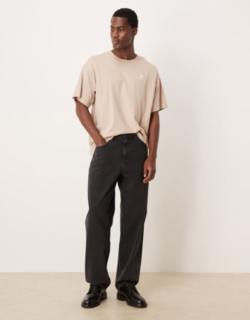 adidas Originals - T-shirt basic oversize color pietra, 2 di 5