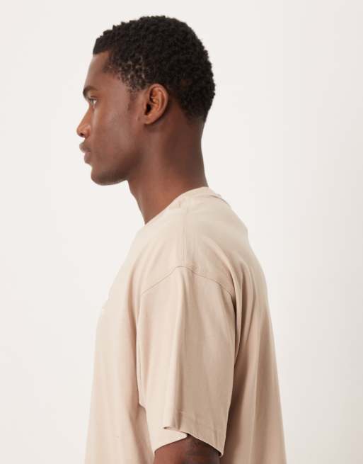 adidas Originals - T-shirt basic oversize color pietra, 4 di 5