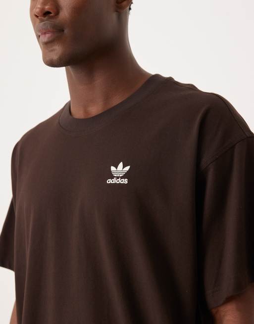 adidas Originals - T-shirt basic oversize marrone, 5 di 5
