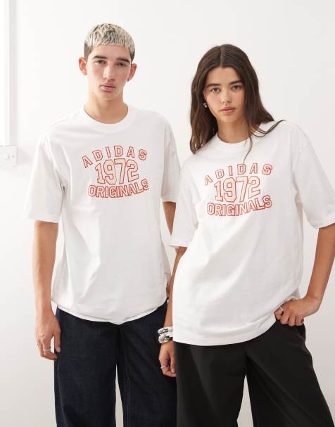 adidas Originals - T-shirt bianca con grafica 1972 - view 1