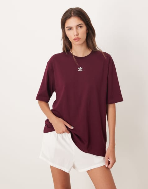 adidas Originals - T-shirt boyfriend bordeaux - view 1