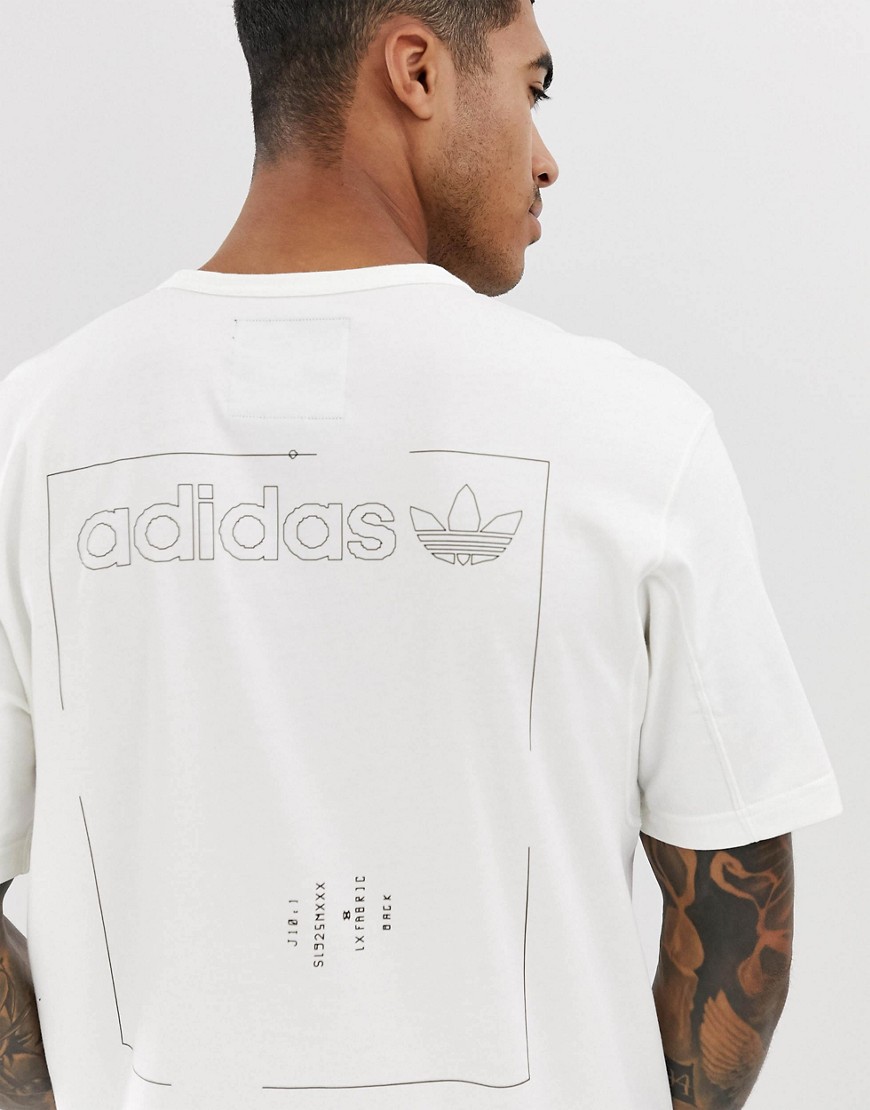 Adidas Originals - T-shirt con logo grafico bianca-Bianco