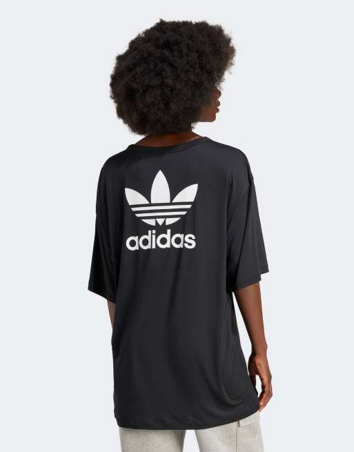 adidas Originals - T-shirt con trifoglio nera