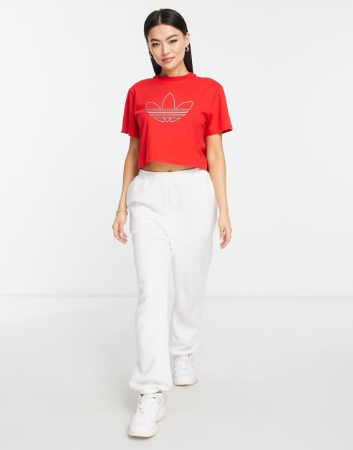 Crop top 2025 adidas rouge