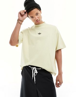 adidas Originals unisex basketball high neck t-shirt in sandy beige - ASOS Price Checker