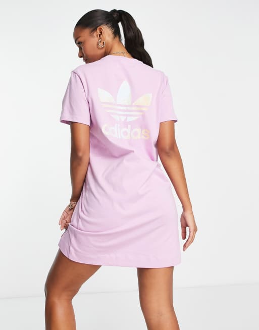 adidas Originals t shirt dress in bliss purple