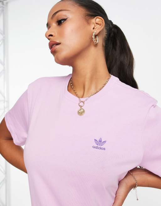 Adidas Originals Women's Allover Print Bra Top Bliss Lilac