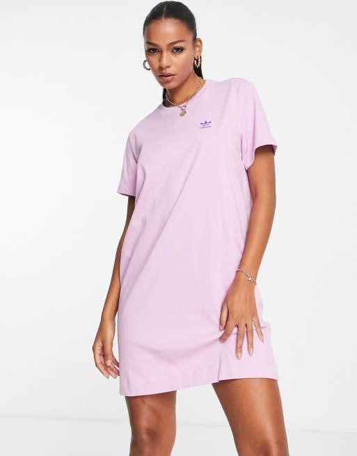 adidas Originals t shirt dress in bliss purple