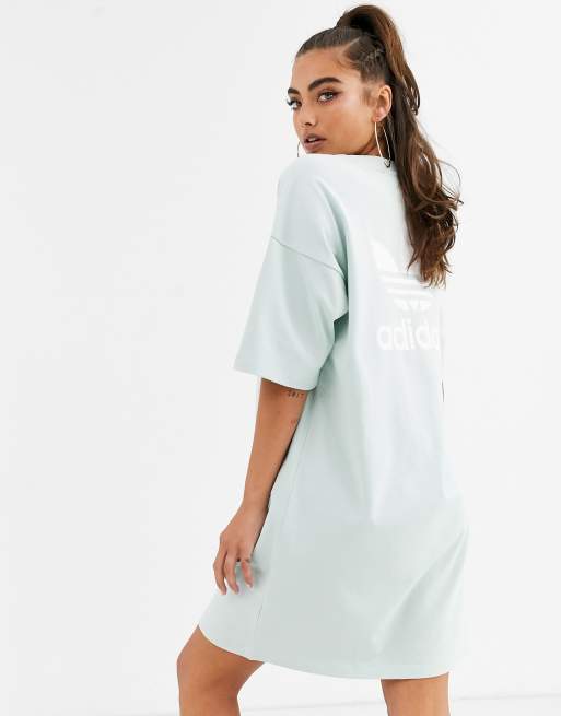 Adidas Originals T Shirt Dress In Mint Green Asos