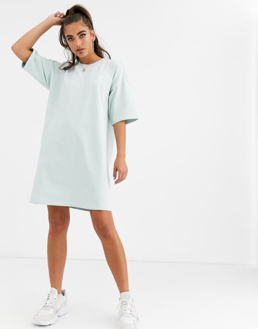 Adidas Originals T Shirt Dress In Mint Green Asos