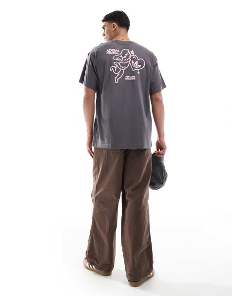 adidas Originals - T-shirt grigia con grafica di Cupido - view 1