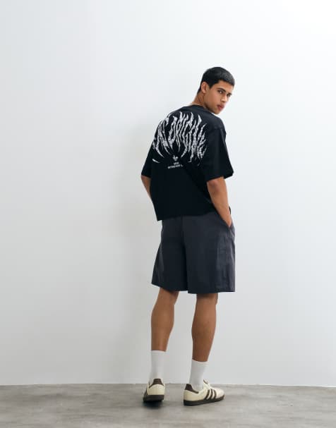 adidas Originals t-shirt imprimé au dos noir - view 1
