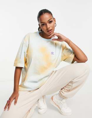 футболка adidas Originals почти синего цвета с принтом в виде брызг