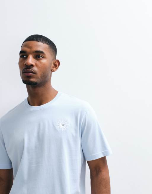 adidas Originals – T-Shirt in Blau mit Sonnen-Rückenprint, 4 von 5