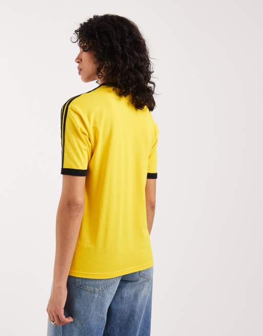 adidas Originals – T-Shirt in Gelb und Schwarz mit Logo, 4 von 4