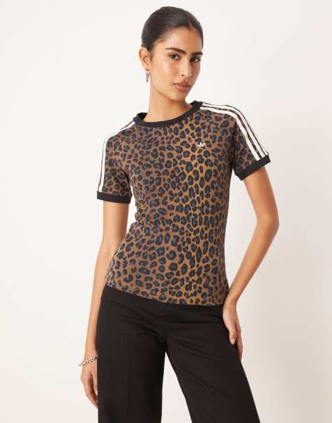 adidas Originals t-shirt in leopard print - view 1