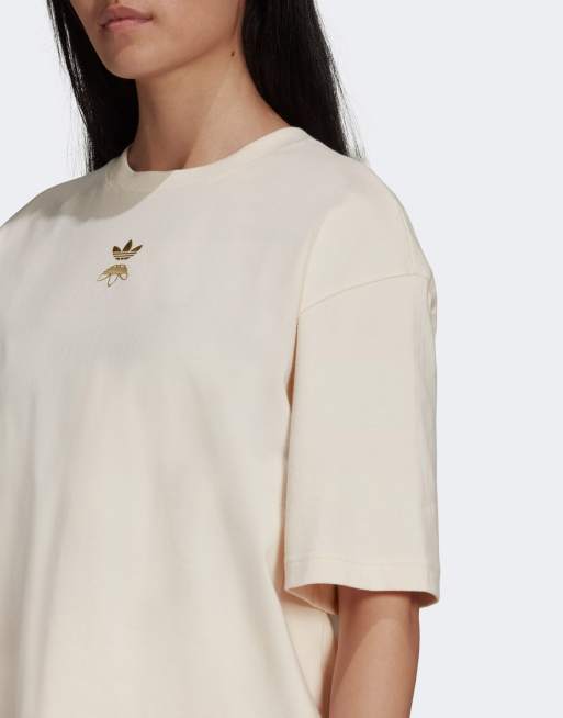 White and gold adidas clearance shirt