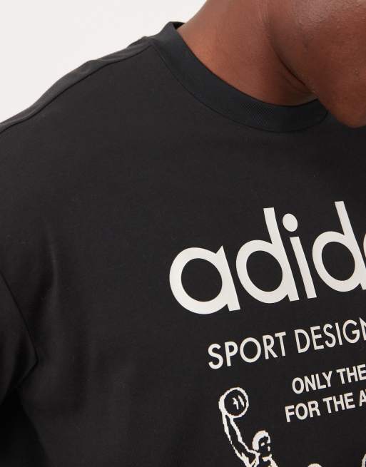 adidas Originals – T-Shirt in Rosa mit Basketball-Grafik, 4 von 5
