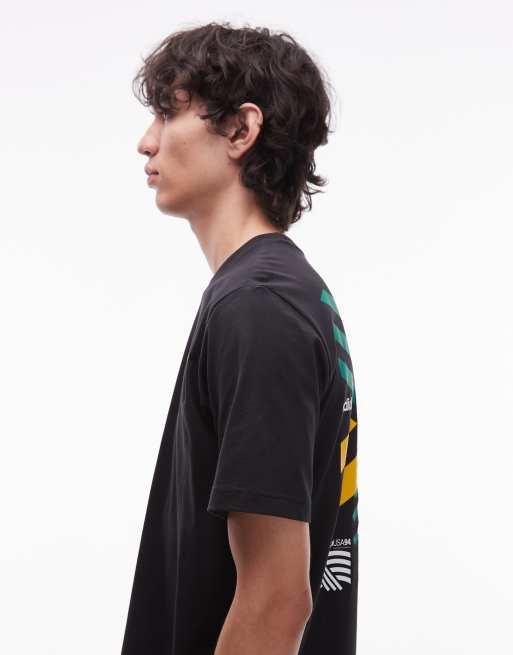 adidas Originals – T-Shirt in Schwarz, Gelb und Grün mit Fußball-Wappengrafik, 4 von 5