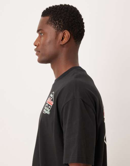 adidas Originals – T-Shirt in Schwarz mit Basketballturnier-Grafik, 5 von 5