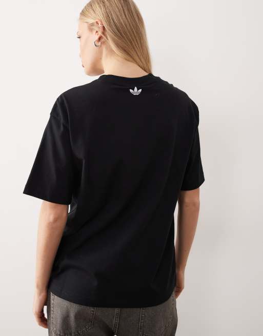 adidas Originals – T-Shirt in Schwarz mit College-Logo, 3 von 4