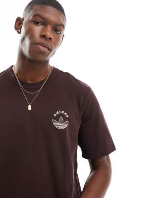 adidas Originals adidas Originals t-shirt in shadow brown