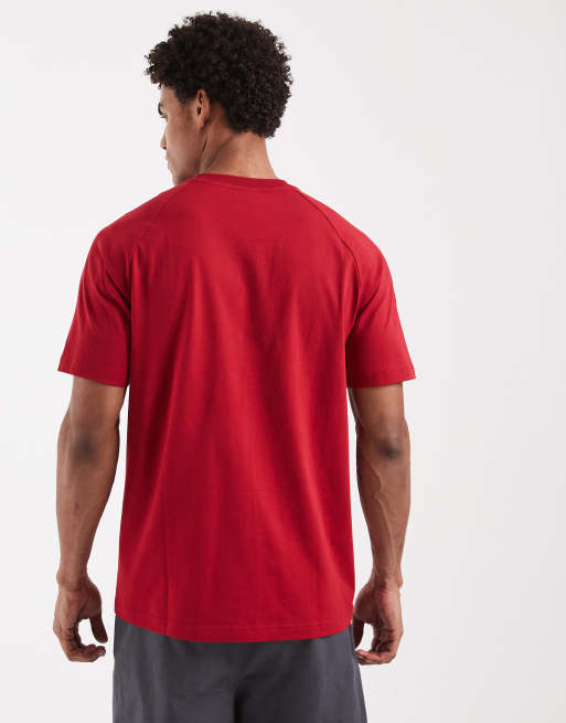 adidas Originals – T-Shirt in Team Victory Red mit Streifen auf der Brust, 5 von 5