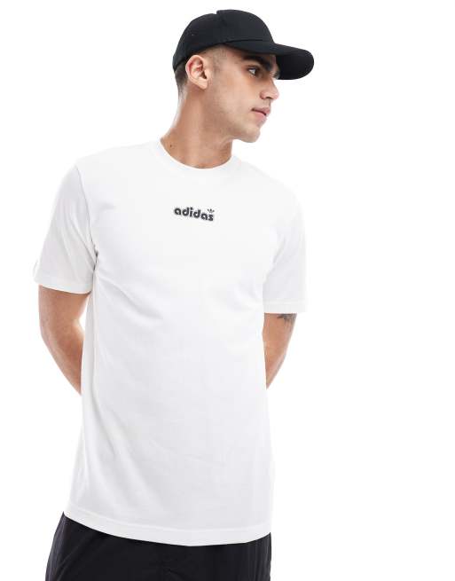 adidas Originals – T-Shirt in Weiß mit Bubble-Logo , 3 von 4