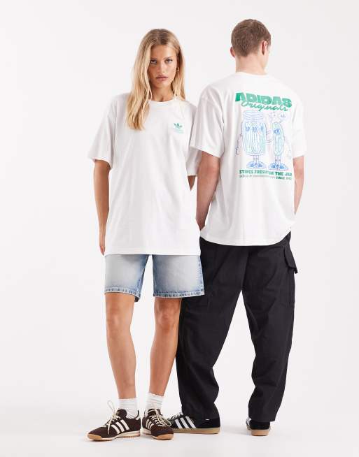 adidas Originals – T-Shirt in Weiß mit Essiggurken-Grafikprint, 2 von 4