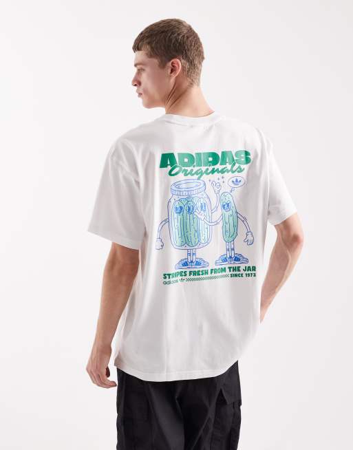 adidas Originals – T-Shirt in Weiß mit Essiggurken-Grafikprint, 4 von 4