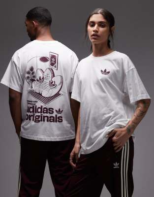adidas Originals - T-Shirt in Weiß mit Sofa-Grafikprint