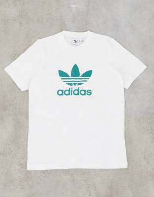 adidas t shirt white and green