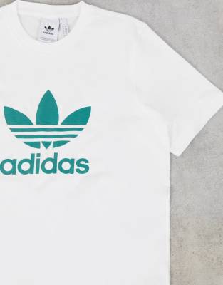 adidas green white t shirt