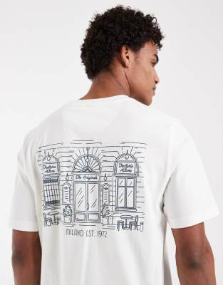 Originals - T-Shirt in Wollweiß mit Mailand-Print Weiß 2XL