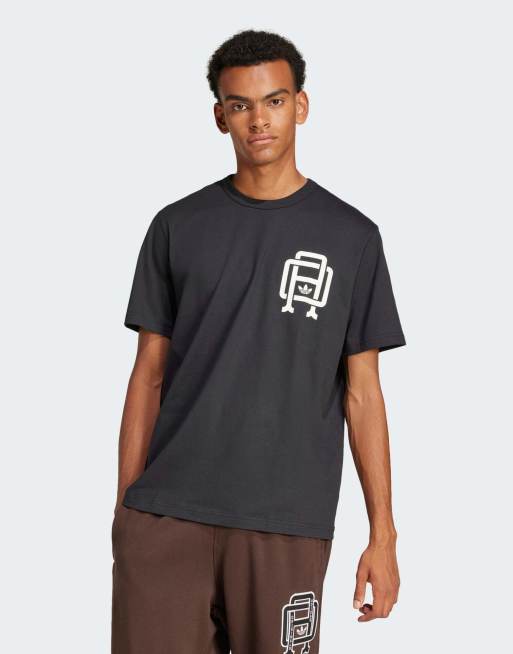 adidas Originals - T-shirt in zwart
