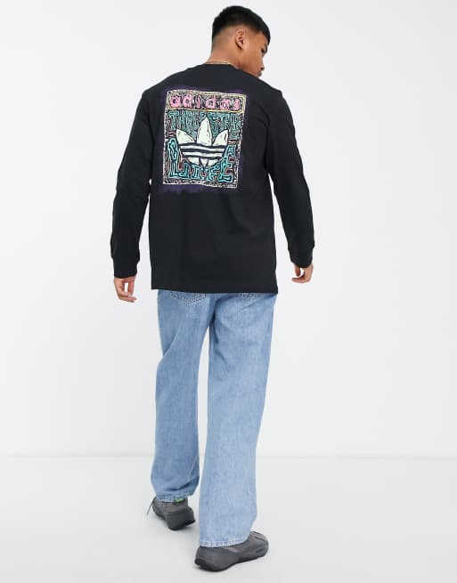 adidas Originals - T-shirt manches longues - Noir