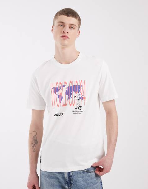 adidas Originals - T-shirt met grafische World Cup 94-tekst op de borst in wit - view 1
