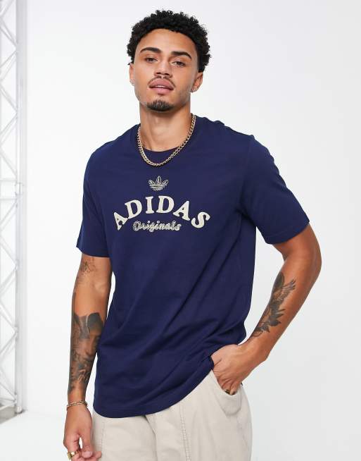 Adidas t shirt store dark blue