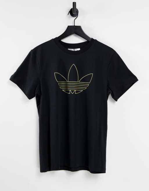 adidas Originals - T-shirt met groot, omkaderd Trefoil-logo in zwart