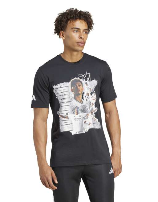 adidas Originals - T-shirt met Jude Bellingham-tourprint in zwart