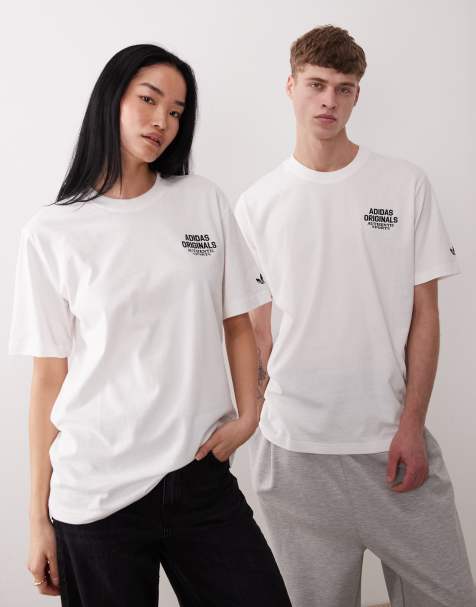 adidas Originals - T-shirt met logo in wit - view 1