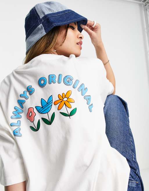 adidas Originals - T-shirt met print achterop in wit