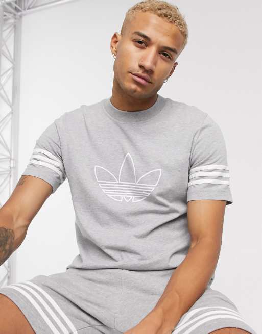 Adidas originals on sale t shirt grey